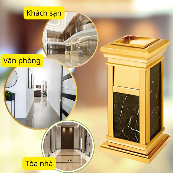 Mẫu thùng rác đá dùng tại khu vực sang trọng