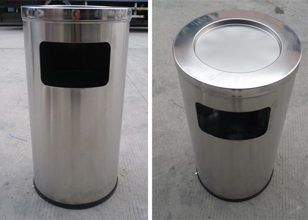 Hình ảnh chụp thật của thùng rác inox gạt tàn