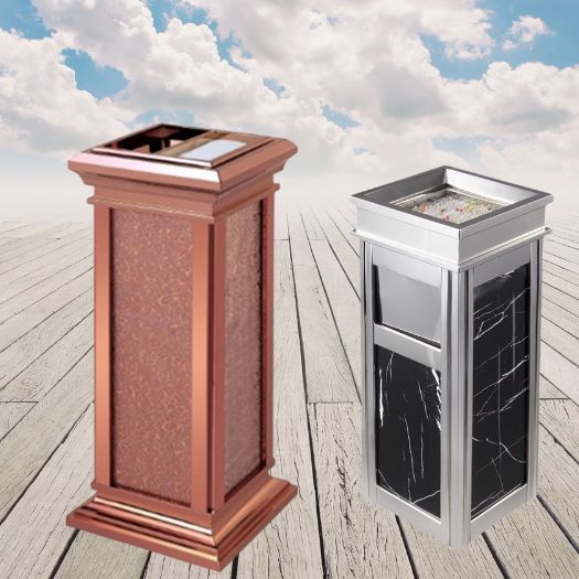 Liên hệ Hành Tinh Xanh để đặt mua các mẫu thùng rác tiền sảnh đẹp