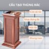 Các bộ phận cấu thành thùng rác bằng chất liệu hợp kim