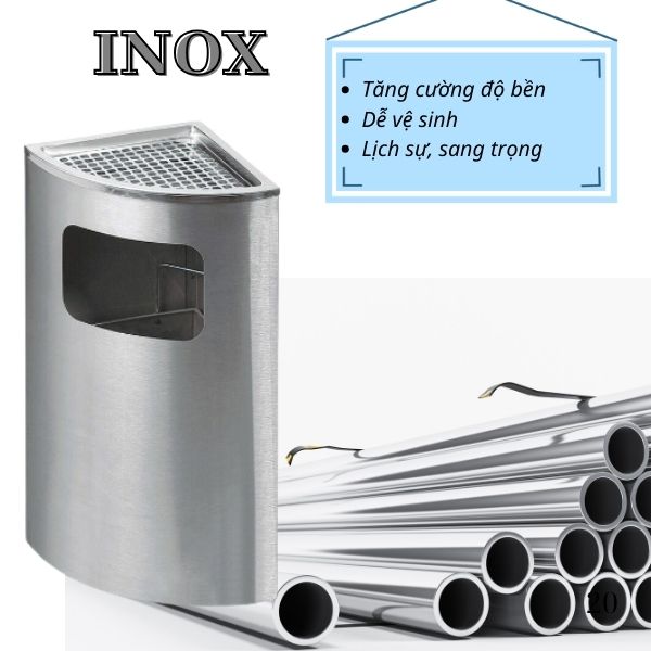 Thùng rác sản xuất từ inox 201