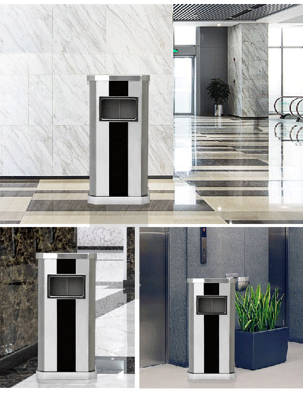 Mẫu thùng rác inox trang trí cao cấp được nhiều tòa nhà tin dùng