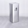Thùng rác inox trắng vuông nắp bập bênh
