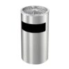 Thùng rác inox tròn có gạt tàn cỡ đại