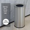 Mẫu thùng rác nắp hở sản xuất bằng inox