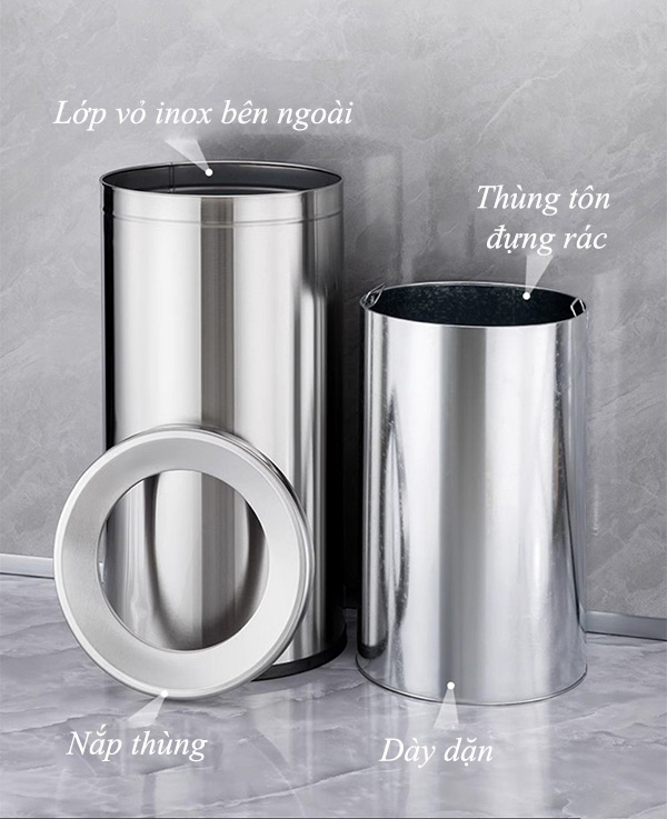 Các bộ phận cấu thành thùng rác