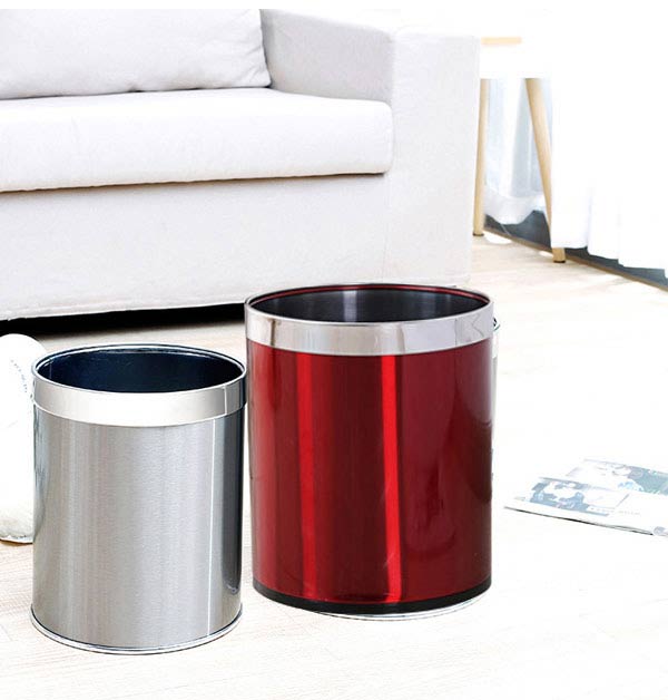 Do kết cấu không nắp nên thùng rác hợp với loại rác thải không mùi