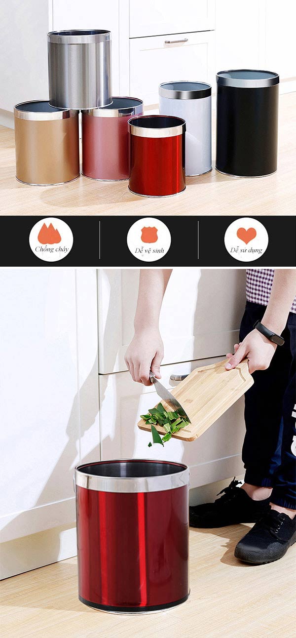 Thùng rác tiện lợi giúp bỏ rác nhanh chóng