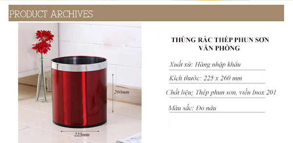 Chi tiết kích thước thùng đựng rác