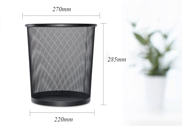 Kích thước thùng rác không nắp dạng lưới