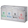 Thùng rác nắp đẩy nhiều ngăn 4 ngăn inox