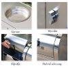 Thùng rác nắp đẩy nhiều ngăn 4 ngăn inox