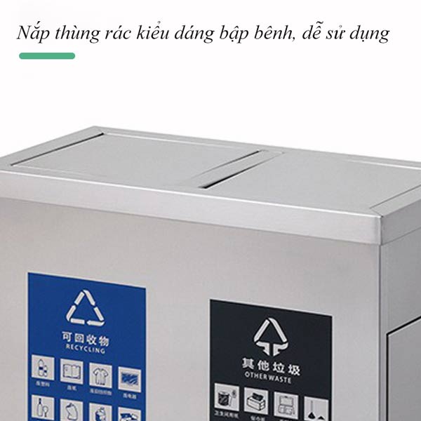 Thùng rác kiểu dáng nắp bập bênh tiện lợi