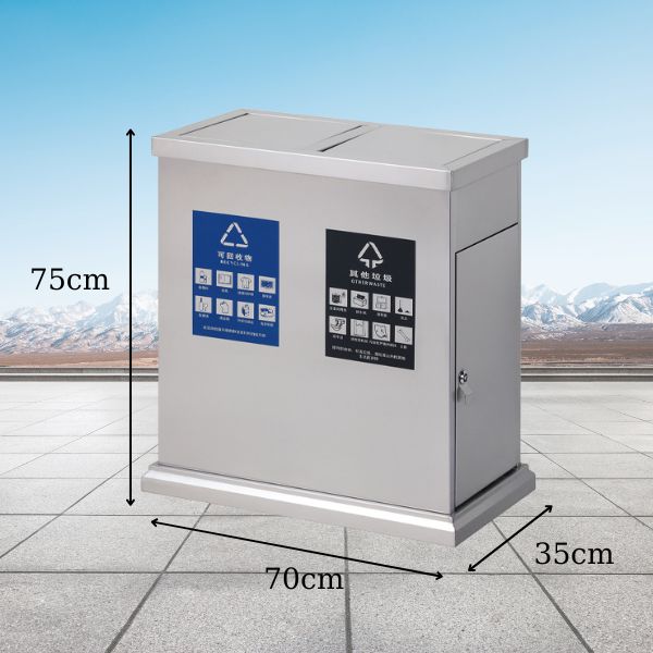 Kích thước thùng rác - rộng rãi, chứa được nhiều rác thải