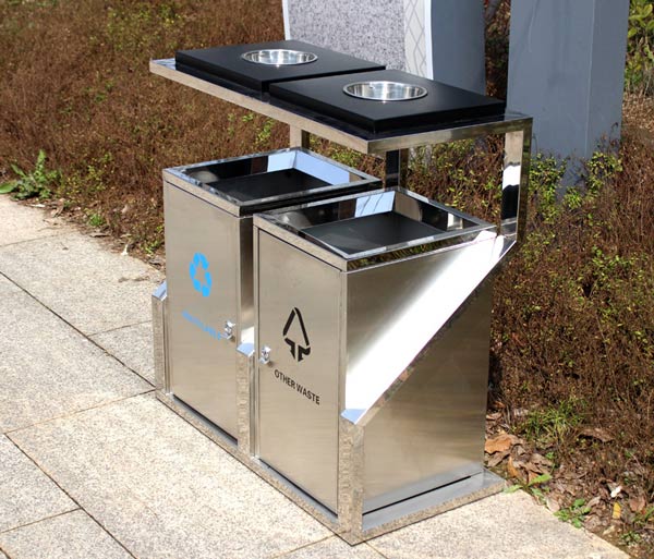 Hình ảnh thùng rác được sử dụng thực tế