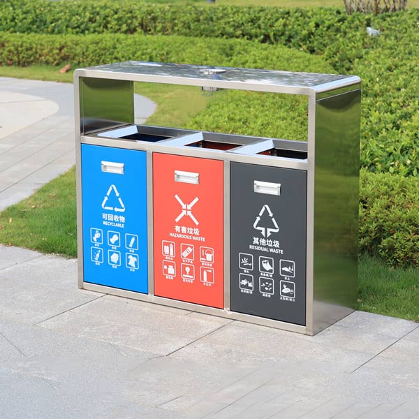 Không gian công cộng nên dùng thùng phân loại rác thải