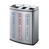 Thùng rác ngoài trời 3 ngăn inox có gạt tàn