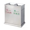 Thùng rác ngoài trời đôi bằng inox