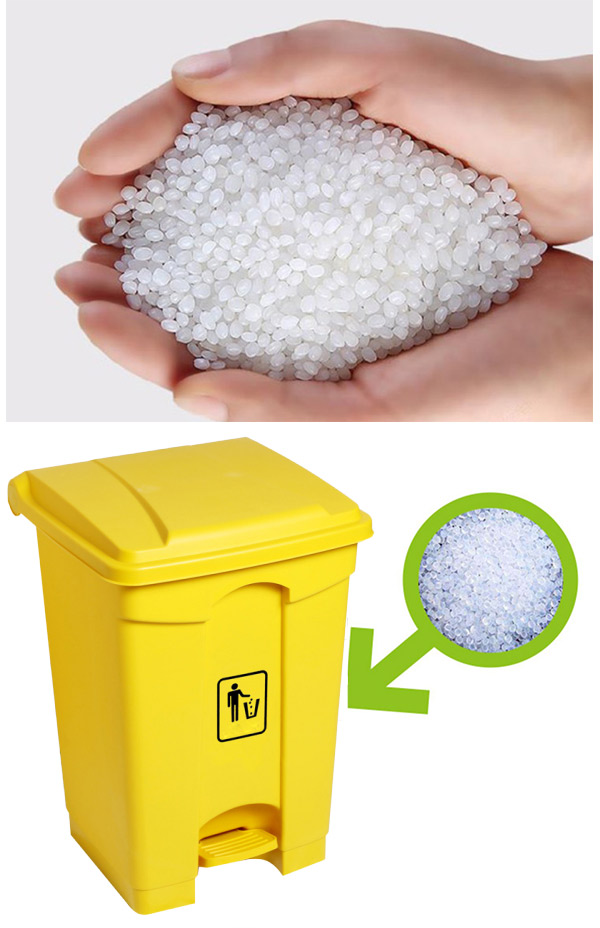 Chất liệu nhựa HDPE dùng để sản xuất thùng rác