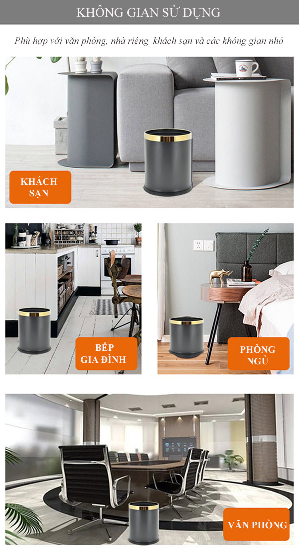 Mẫu thùng rác sử dụng trong nhà hợp lý