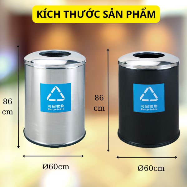 Kích thước thùng rác trung tâm thương mại
