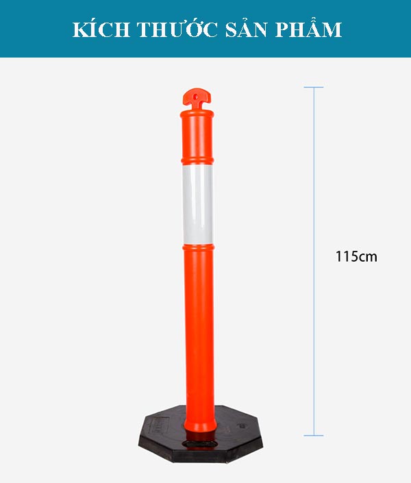 Mẫu trụ cảnh báo nguy hiểm có độ cao 115cm
