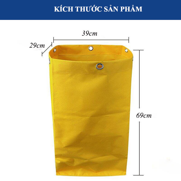 Kích thước túi vải xe đẩy làm vệ sinh