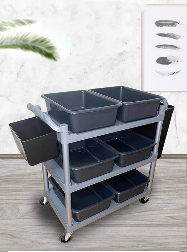 Mẫu xe đẩy thu dọn bàn tiệc đa năng