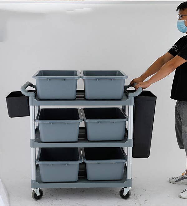 Xe dọn đồ nhà hàng dễ dàng lắp đặt