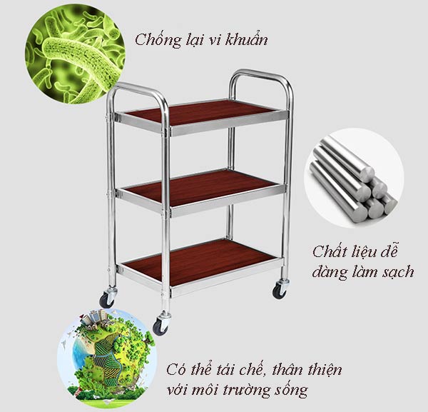 Mẫu xe đẩy có phần khung bằng inox