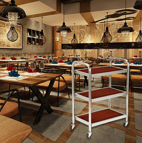 Mẫu xe đẩy phục vụ nhà hàng quán ăn tin dùng