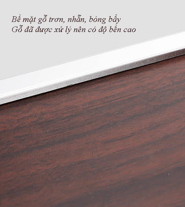 Mặt bàn bằng gỗ công nghiệp màu nâu sậm