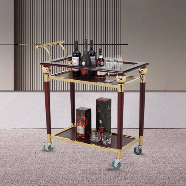 Xe đẩy phục vụ rượu, đồ uống, đồ ăn nhẹ trong khách sạn