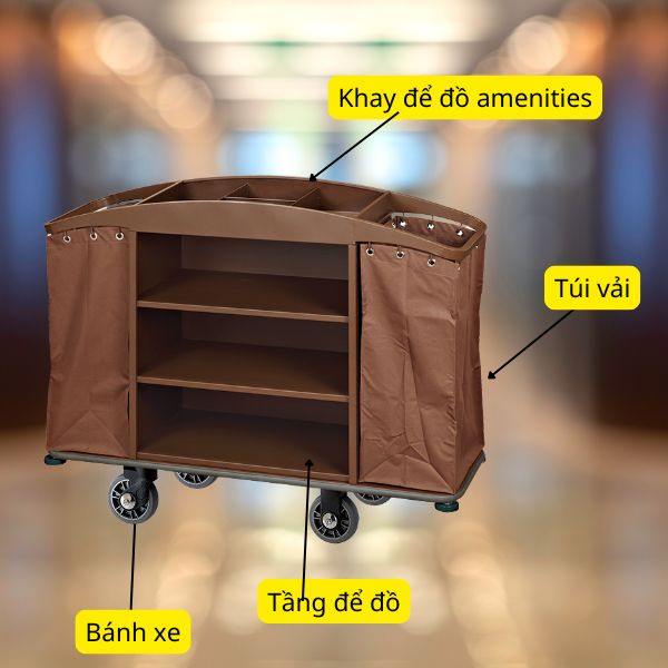 Cấu tạo xe làm buồng khách sạn: Khá là đơn giản