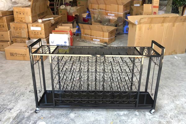 Lắp đặt và bàn giao kệ để ô dù 5 tầng màu đen cho khách