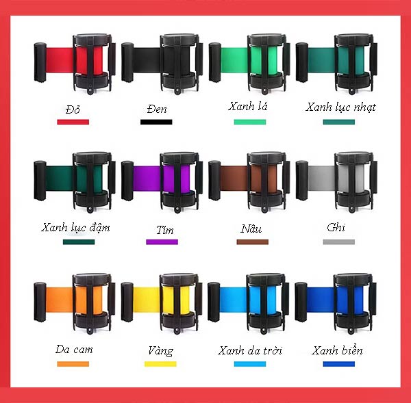 Màu sắc dây cột chắn cực kỳ phong phú