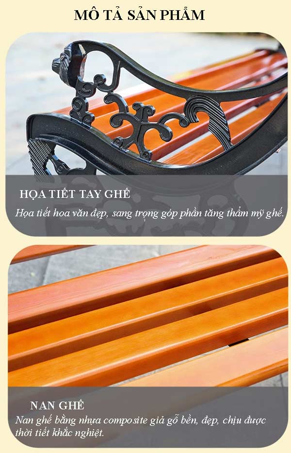 Khám phá đặc điểm ghế gỗ công viên