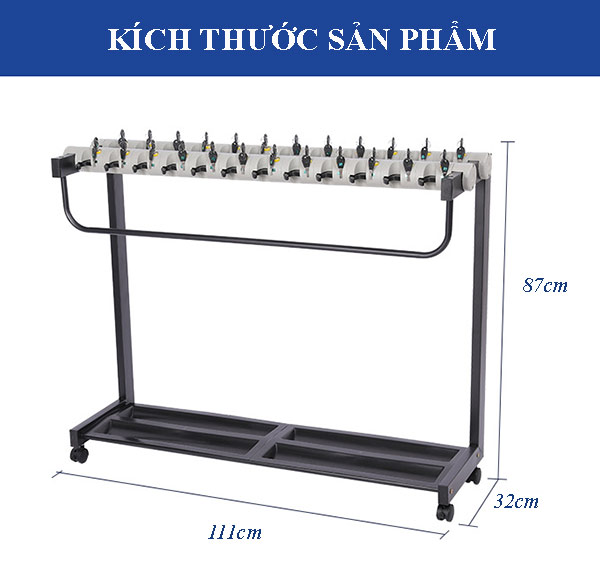 Chi tiết kích thước giá để ô dù