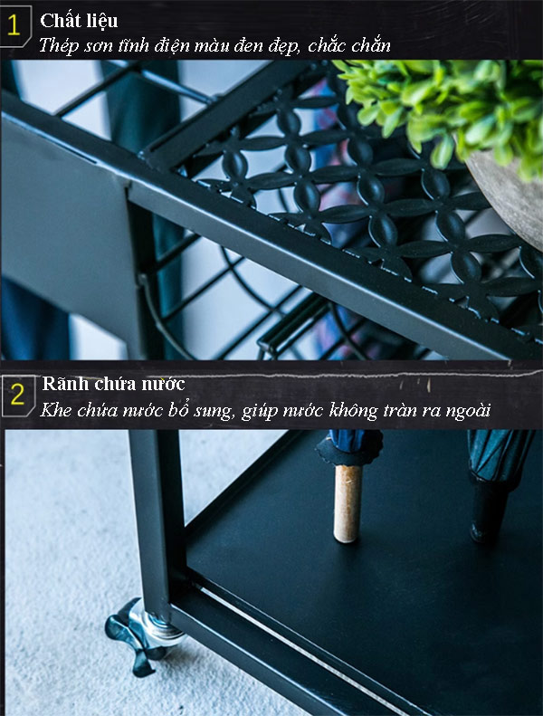 Đặc điểm từng chi tiết trên kệ treo ô