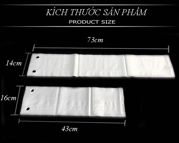 Chi tiết kích thước 2 loại túi nilon nhỏ và lớn