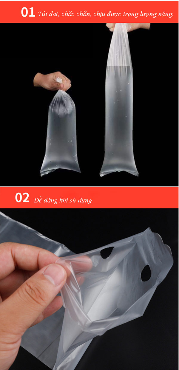Túi nilon dày, dẻo dai