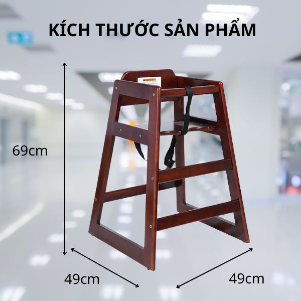 Tham khảo kích thước ghế gỗ nhà hàng cho trẻ em