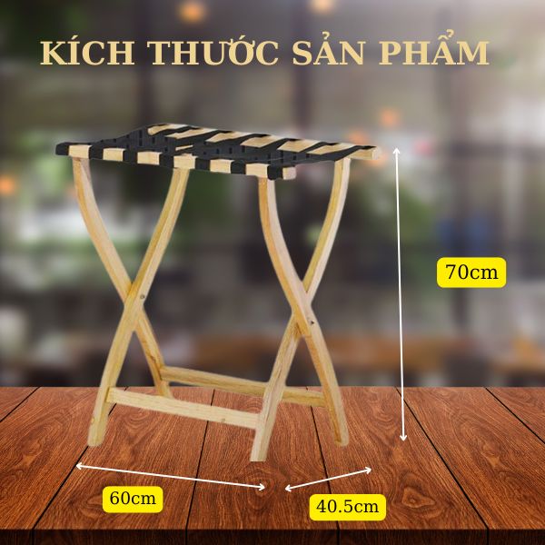 Kích thước giá gỗ để hành lý