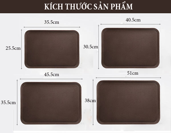 Tham khảo 4 kích thước khay phục vụ nhựa