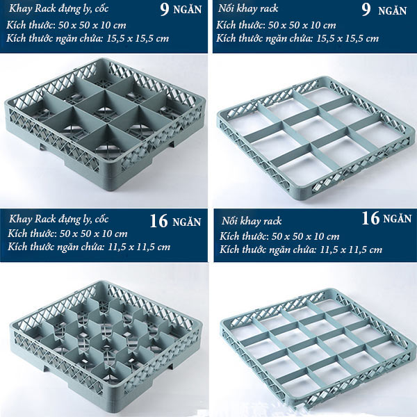 Đủ các kích thước / rack đựng với số lượng ngăn đa dạng
