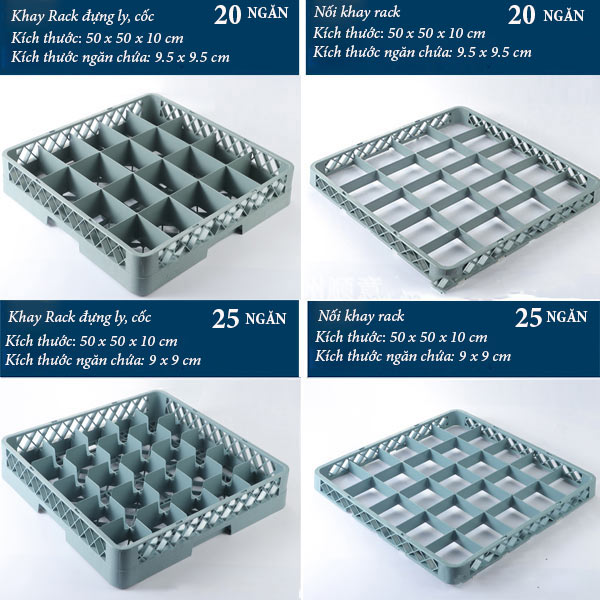 Đủ các kích thước / rack đựng với số lượng ngăn đa dạng