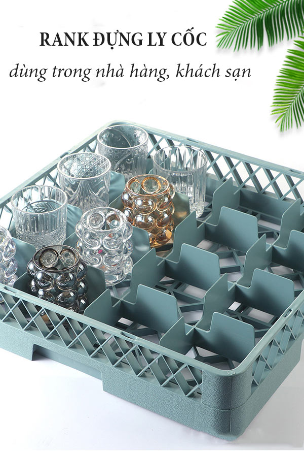 Khay rack đựng các loại ly cốc cho nhà hàng