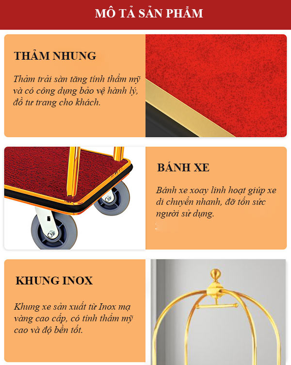 Khám phá đặc điểm cấu tạo xe vận chuyển hành lý