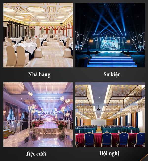 Phù hợp sử dụng các không gian ẩm thực rộng lớn