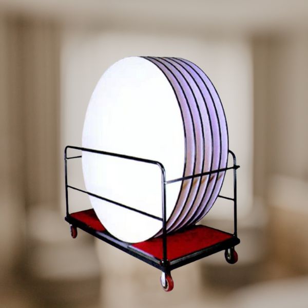 Xe đẩy mặt bàn xoay kính nhà hàng